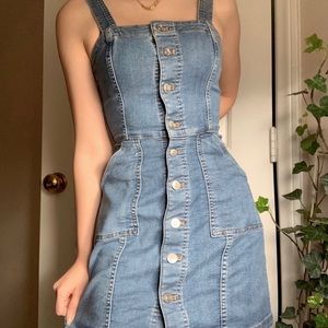 Overall Button Up Dress